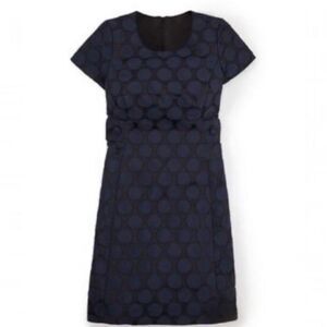 Boden Navy Polka Dot Midi Dress